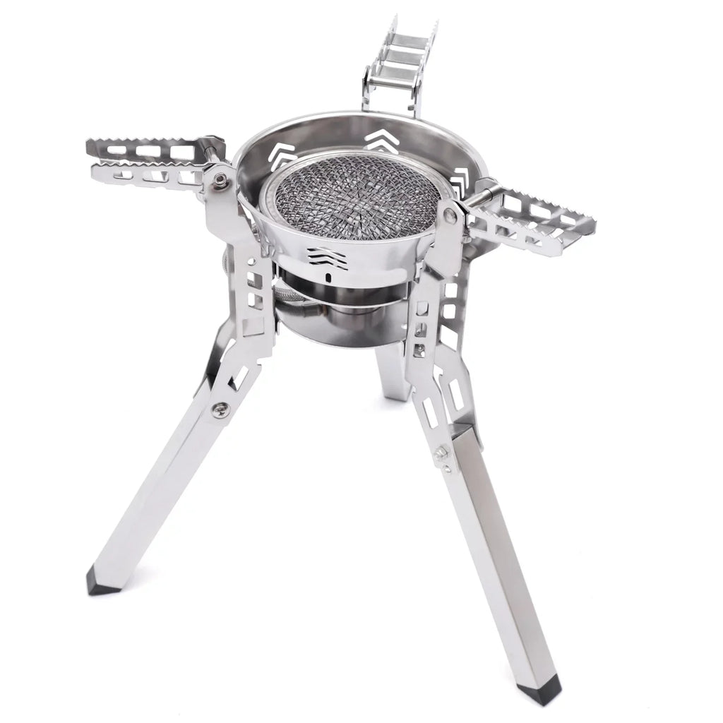 Miumaeov Portable Camping Stove Burner Small Backpack Stoves with Piezo Ignition for Outdoor Camping Hiking Cooking Barbecue Travel
