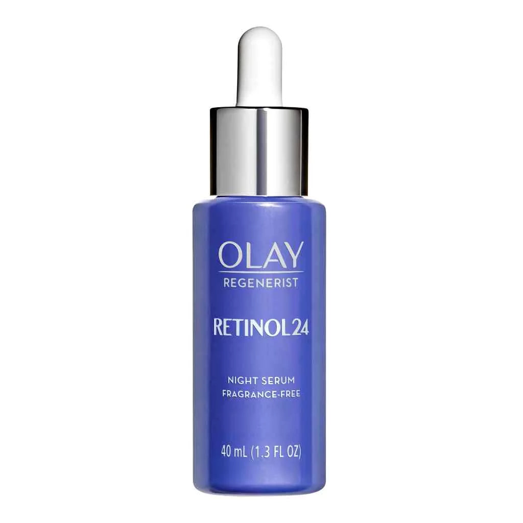 Olay Regenerist Retinol 24 Fragrance Free Night Facial Serum with Vitamin  + Retinol complex, 1.3 Fluid Ounce