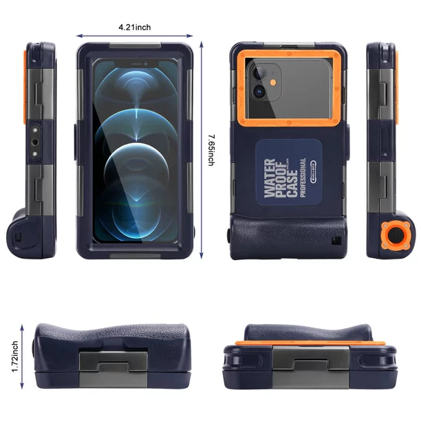 UrbanX Professional [15m/50ft] Swimming Diving Surfing Snorkeling Photo Video Waterproof Protective Case Underwater Housing for Panasonic Eluga Ray 700 And all Phones Up to 6.9 Inch  with Lanyard