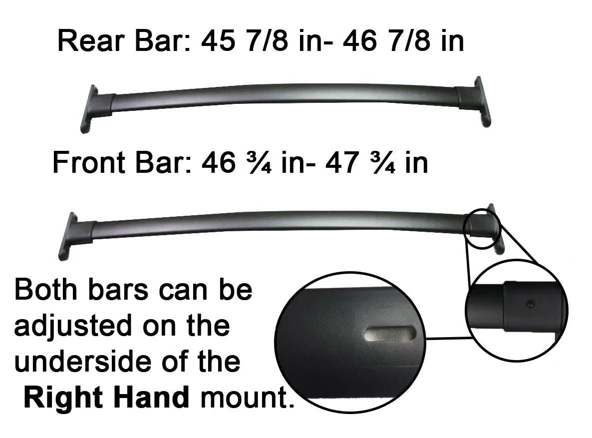 Roof Rack Crossbars Replacement for Ford Explorer 2011-2015 a Set of 2pcs, Black Aluminum Top Cargo Rack