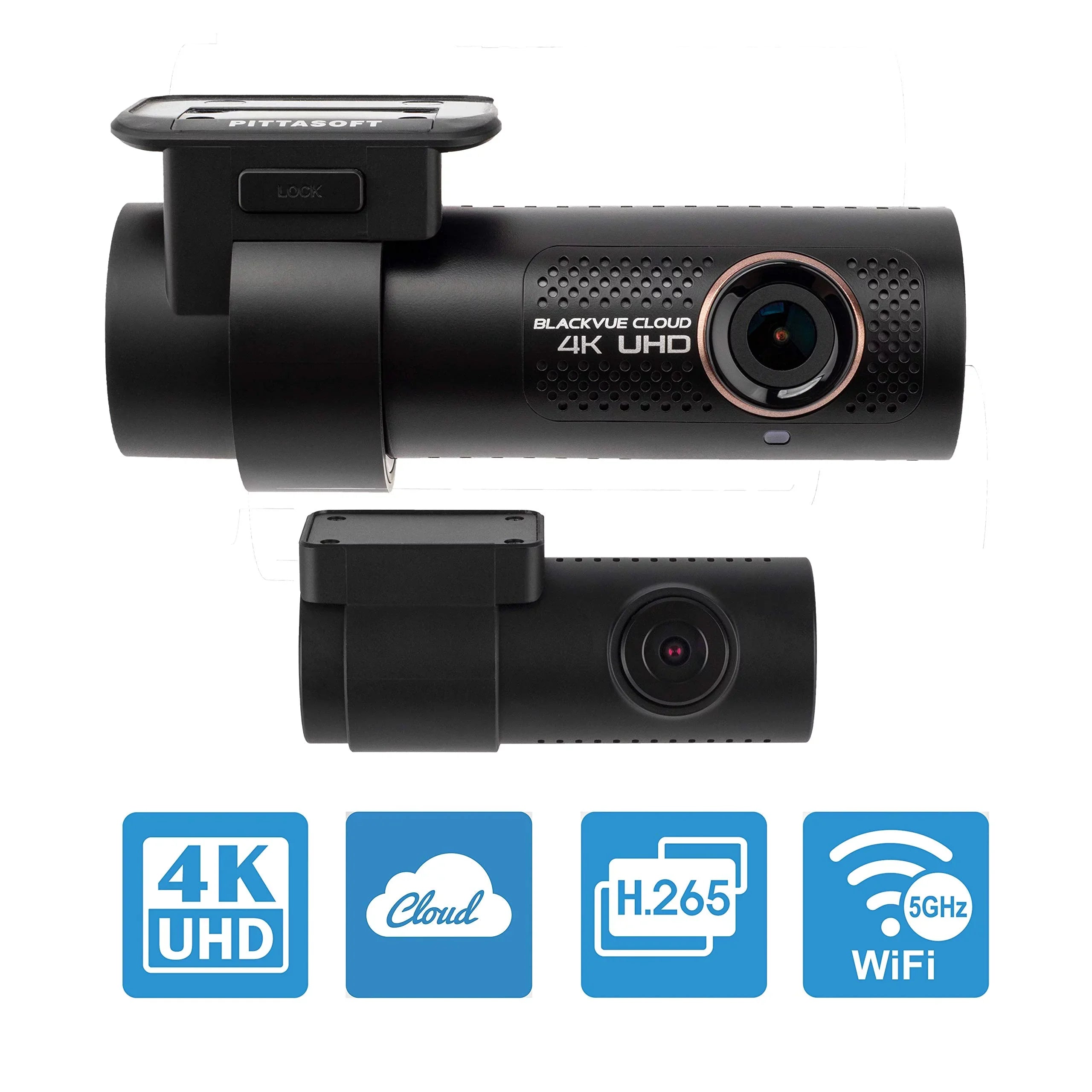 BlackVue -2CH with 64GB microSD Card | 4K  Cloud Dashcam | Built-in Wi-Fi, , Parking Mode Voltage Monitor |  via Optional   Module