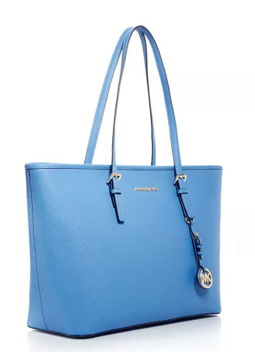 Michael Kors Jet Set Travel Medium Saffiano Leather Top-Zip Tote Bag (