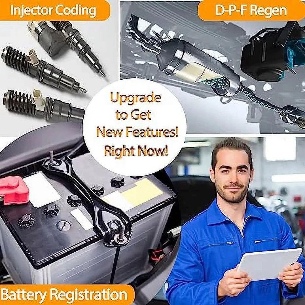 Elite  Scanner Full Systems Diagnostic Scan Tool with ///////Injector 8 Reset Services for Free Update,Car Code Reader Automotive Scanner Auto    Cars