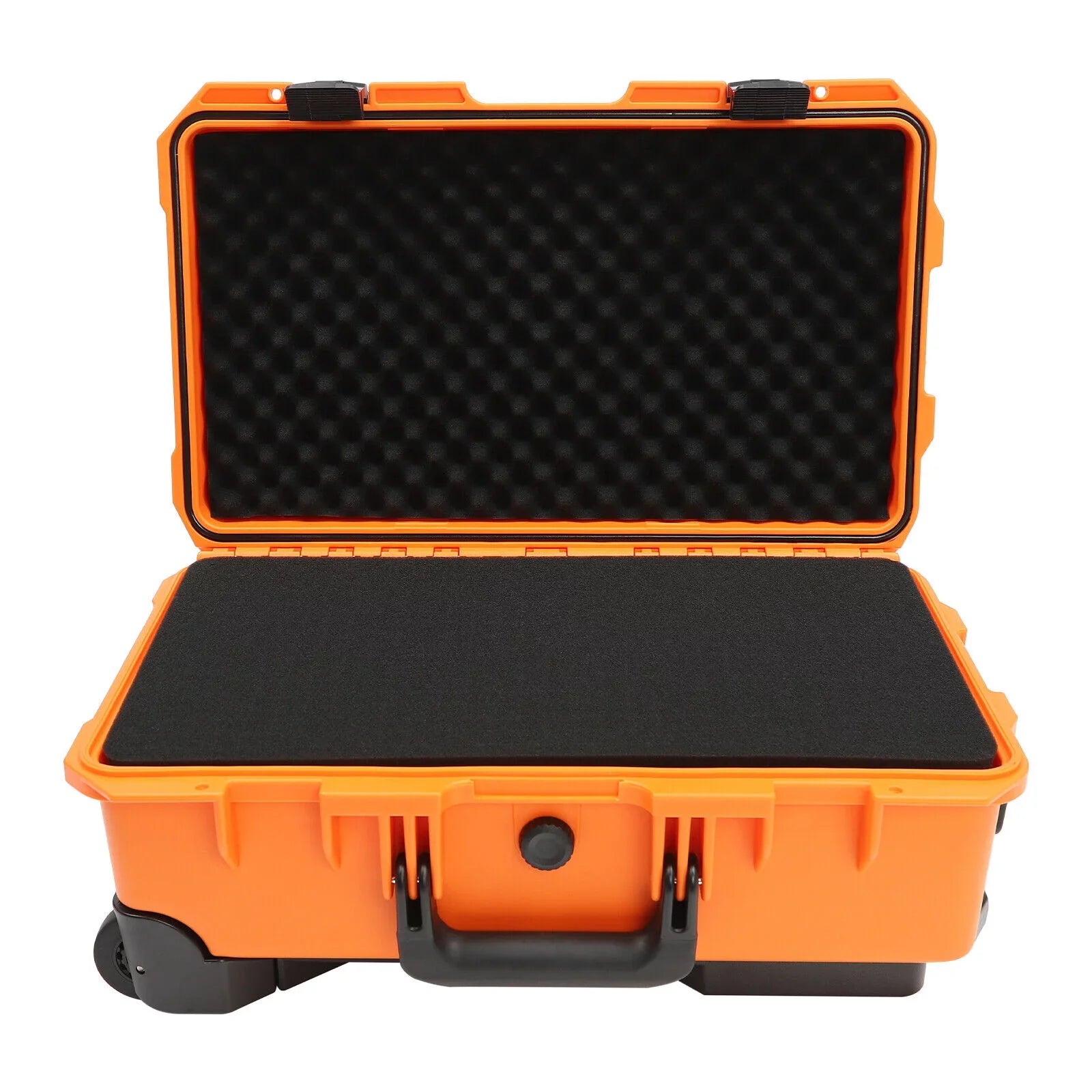 Miumaeov Hard Case with Foam Camera Case 22" Portable Foam Case  Waterproof Box Protective Digital Camera Case Portable Tool Box with Wheels and Retractable Pull Handle