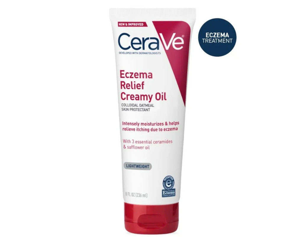 Cerave Eczema Relief Creamy Oil Oatmeal Skin Protectant, 8 Fl. Oz. - Pack of 5