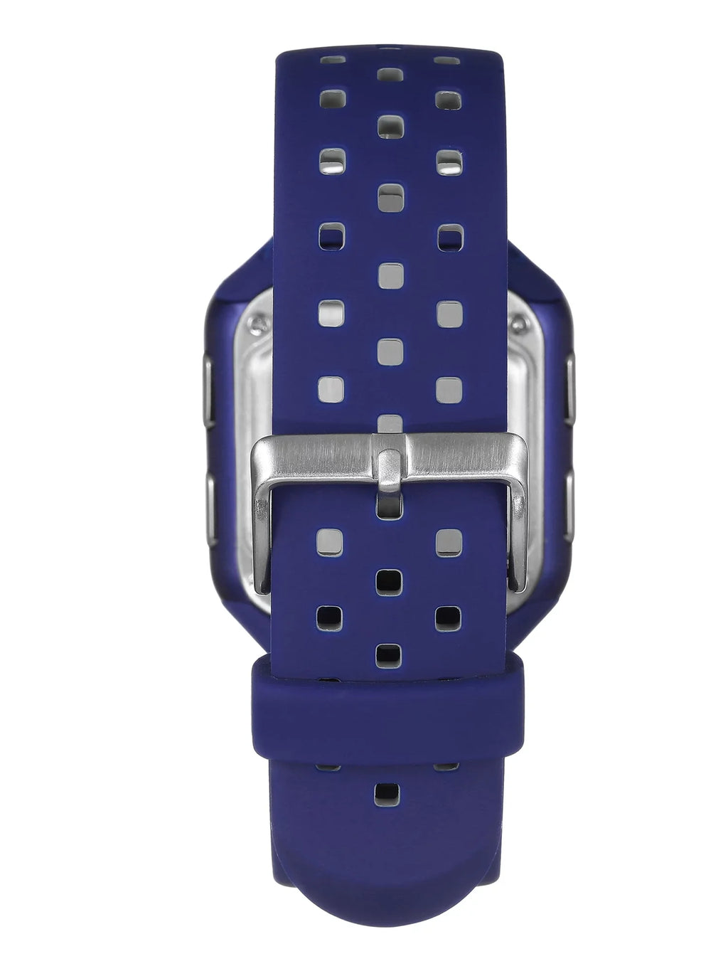 Armitron Men's Sport Blue Square Silicon Watch