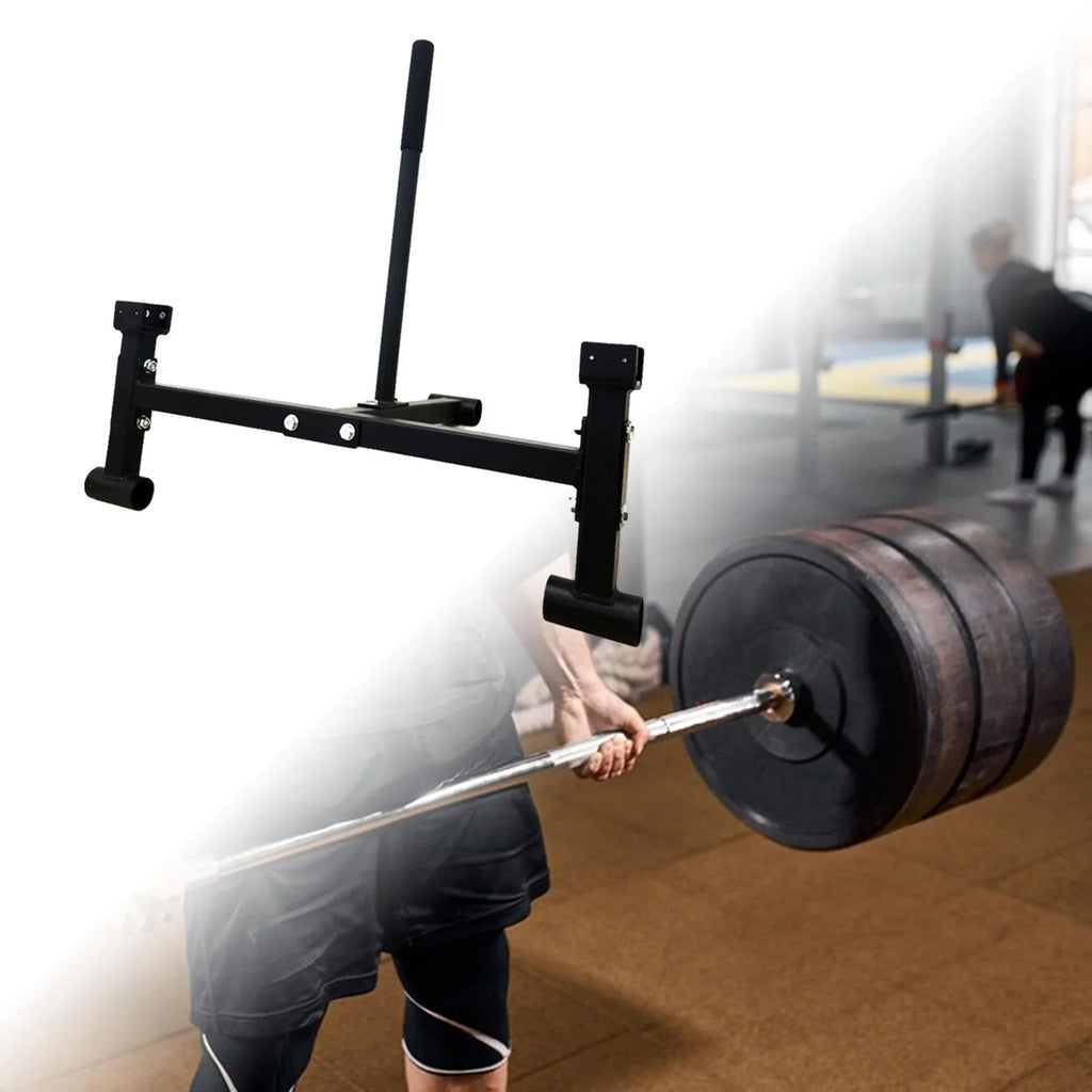 funtasica Deadlift Barbell Stand Compact Gym Equipment for Workout Sport Weight Plates