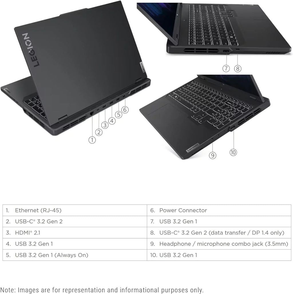 Lenovo Legion Pro 5i Gaming Laptop, 13th Gen Intel Core i7-13700HX, 16   Ram, 512  PCIe , 16" (2560x1600), Nvidia Geforce  4060, Windows 11 Home