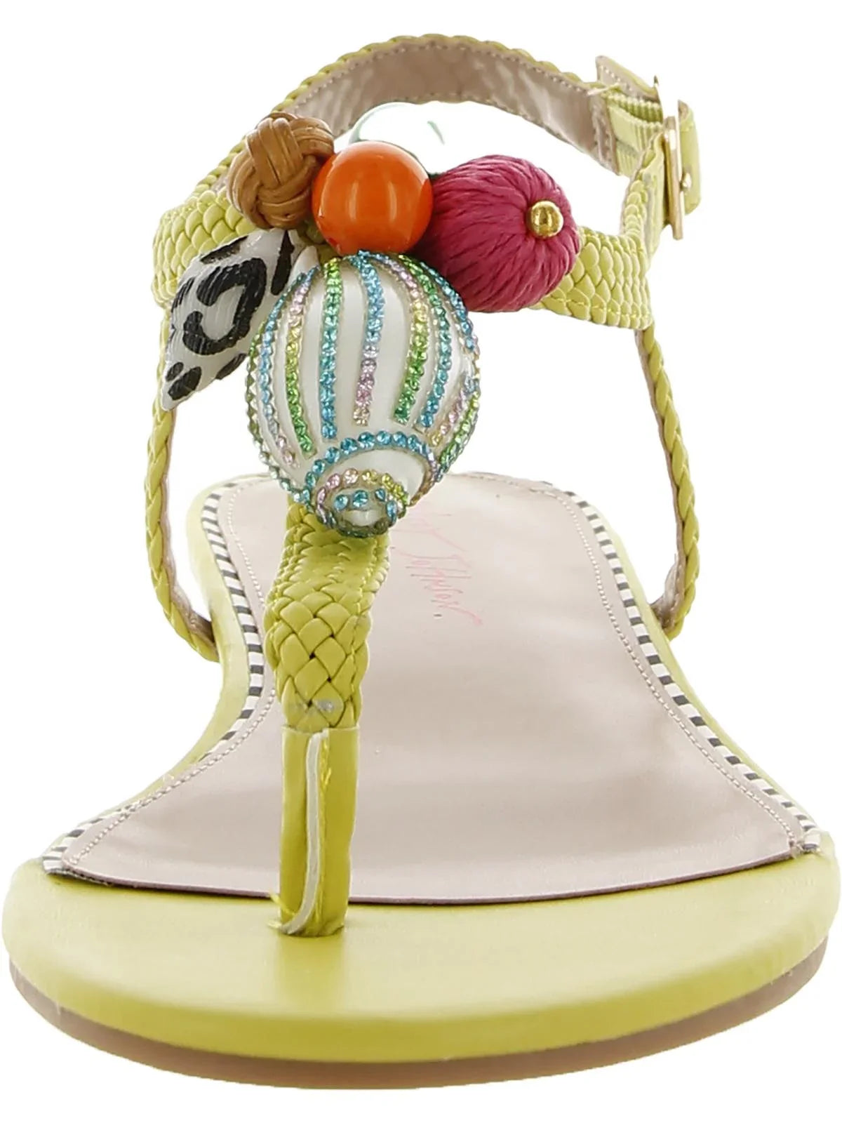 Betsey Johnson Womens Aleena Buckle Embellished Slingback Sandals