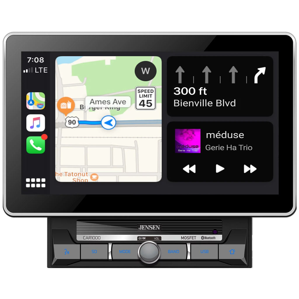 Jensen  2 Din 10 in.  Mechlesss Carplay & Android Auto