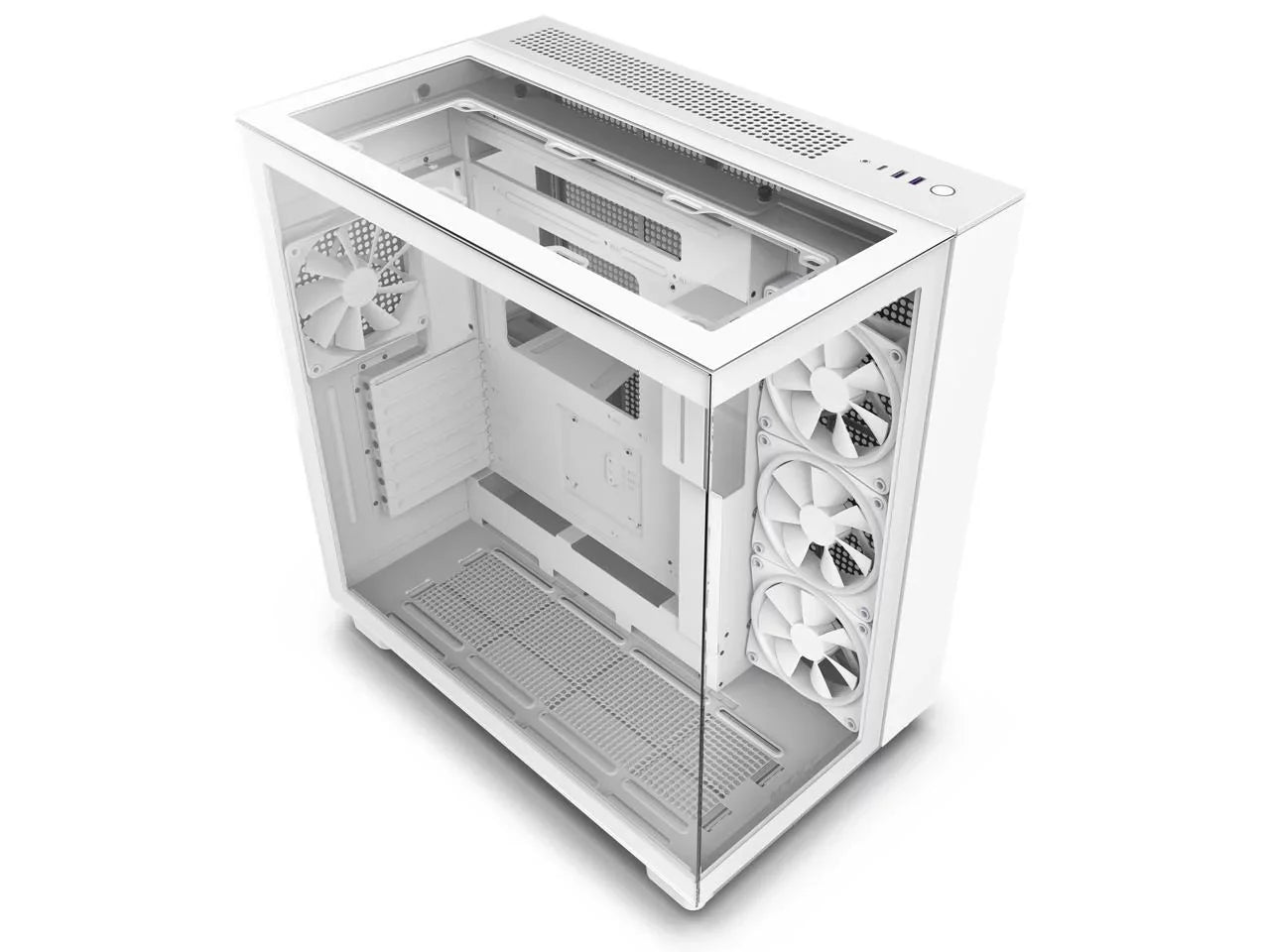 Elite - All White - --01 - Premium Dual-Chamber - Mid-Tower -  Fans - Case