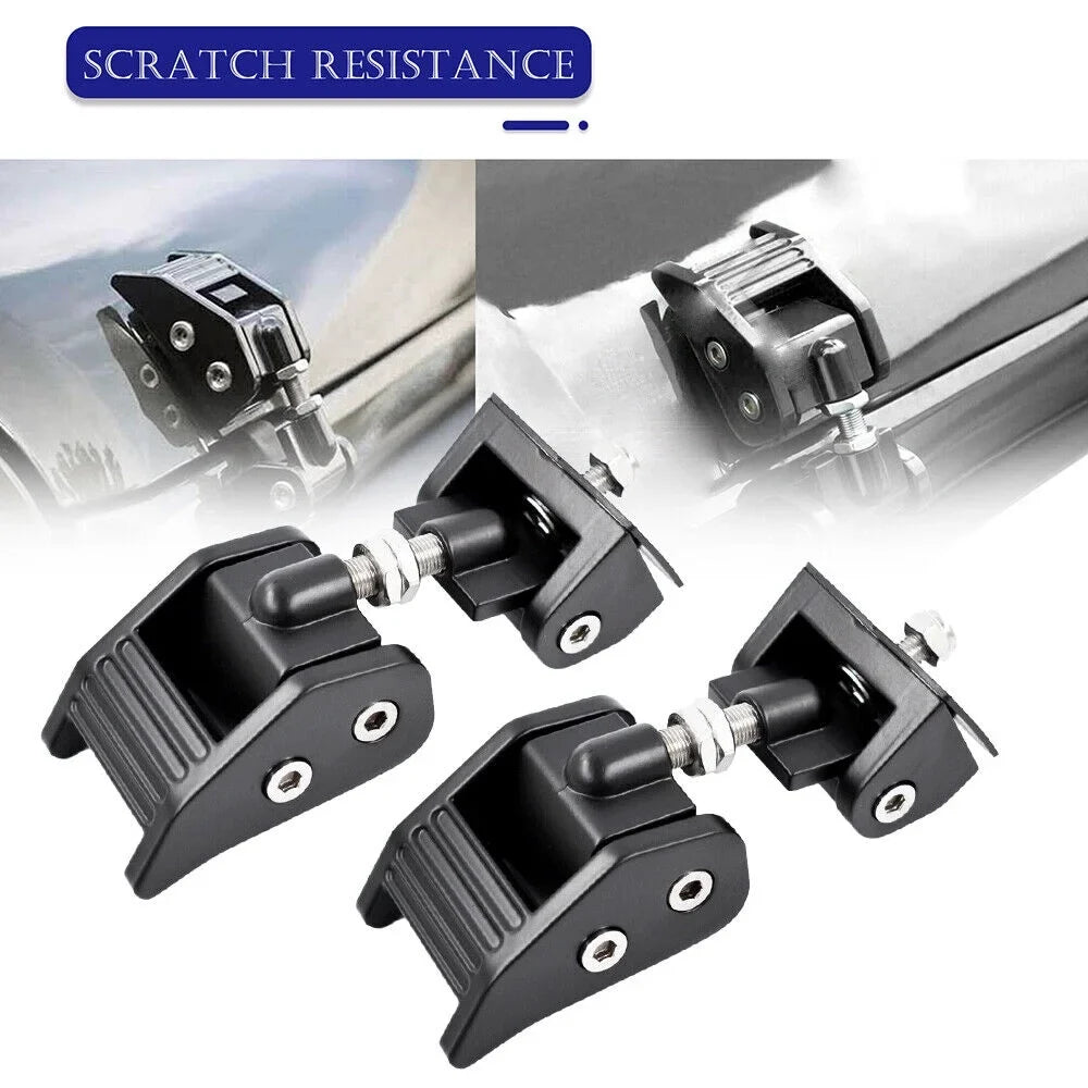 Paddsun 2x Hood Latch Locking Hood Catch For 2007-2018 Jeep Wrangler   Black