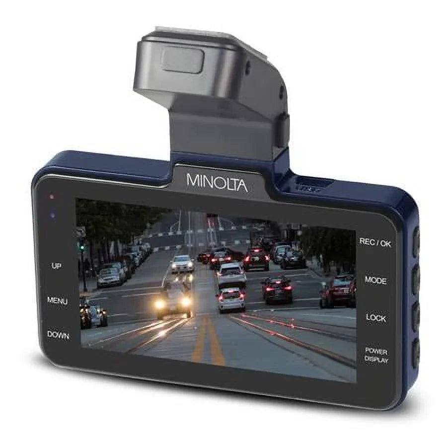 12MP Full  3"  Screen Dash Camera, Blue