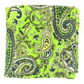 &  Western Men's Paisley Silk Wild Rag Lime One Size