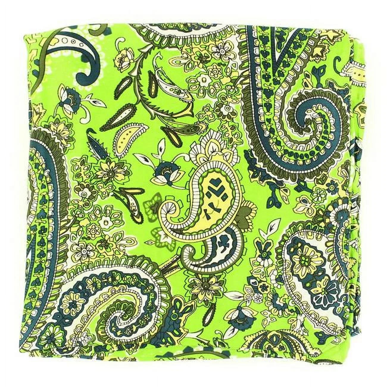 &  Western Men's Paisley Silk Wild Rag Lime One Size