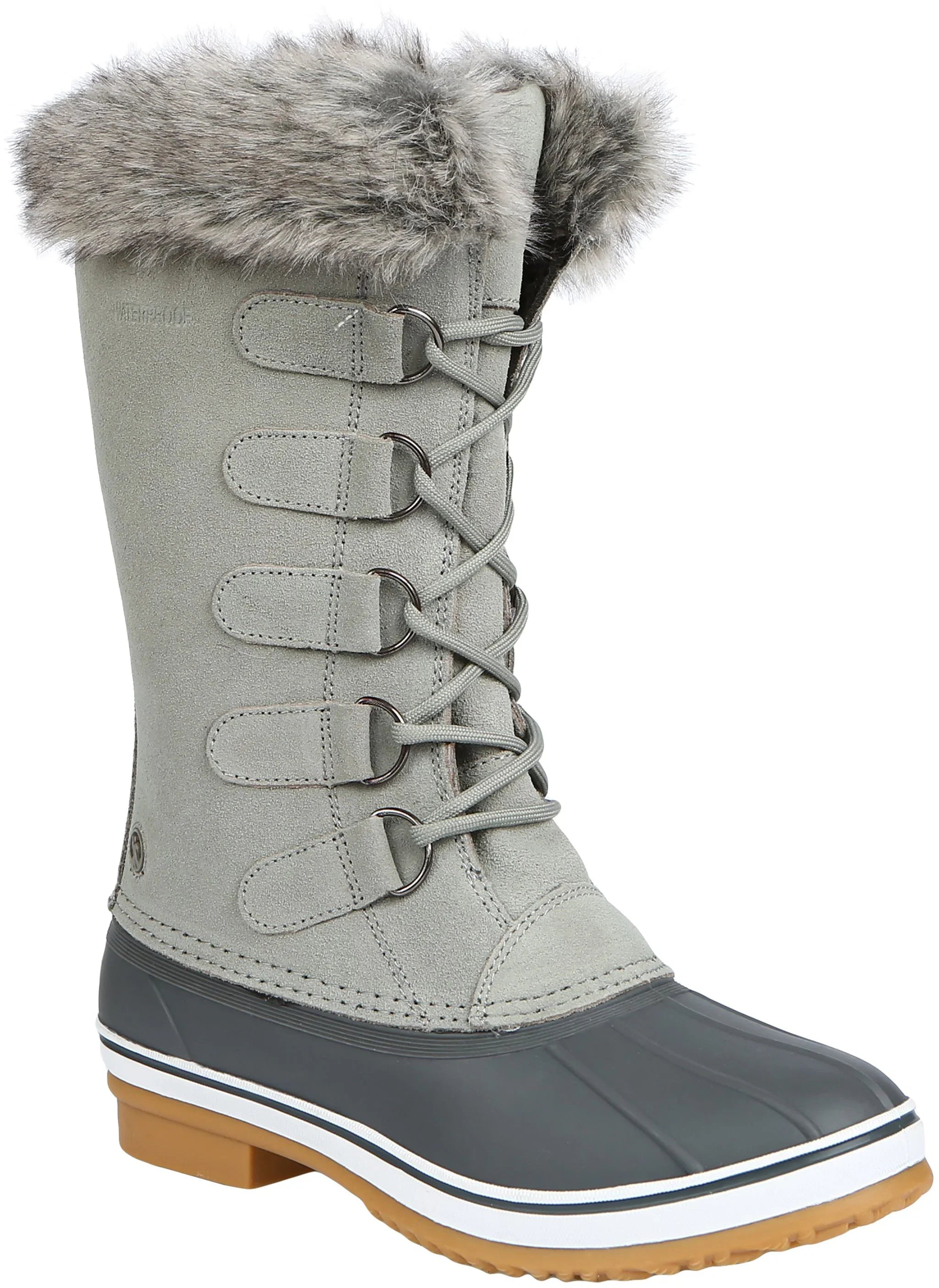 Northside 913019W055XX080 Katsura Insulated Waterproof Winter Boots for Ladies - Light Gray - 8M