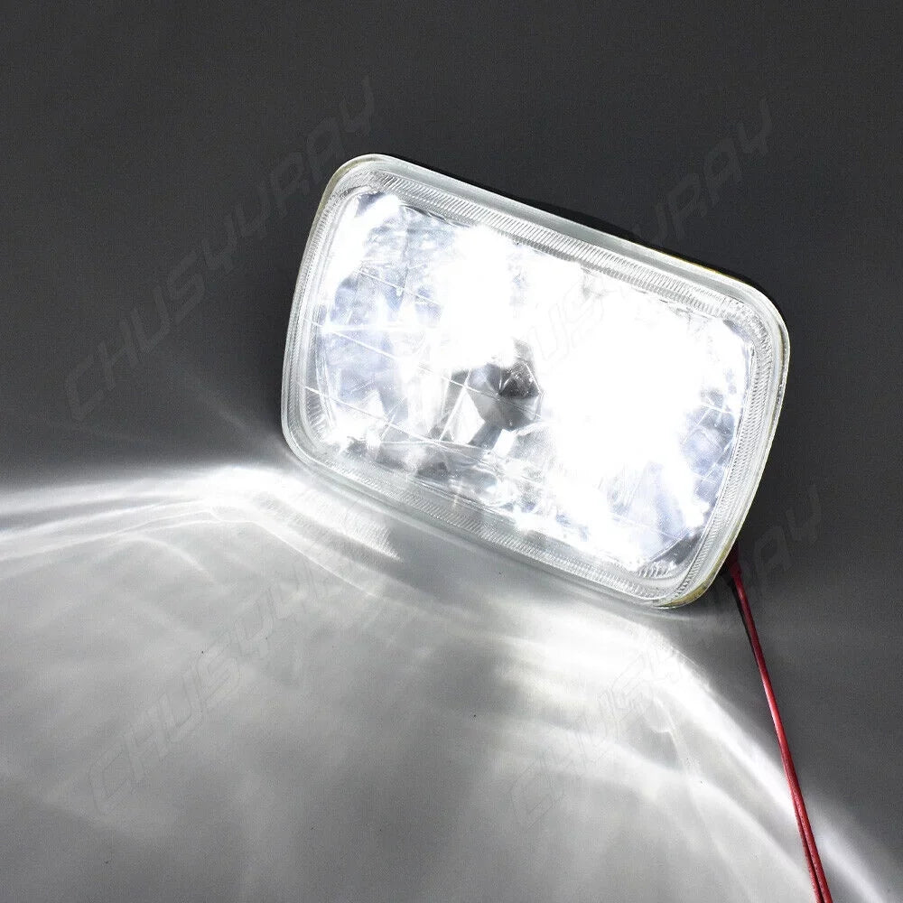 For Jeep Cherokee  Wrangler  5X7 7x6 Rectangle  Headlights Hi-Lo Beam