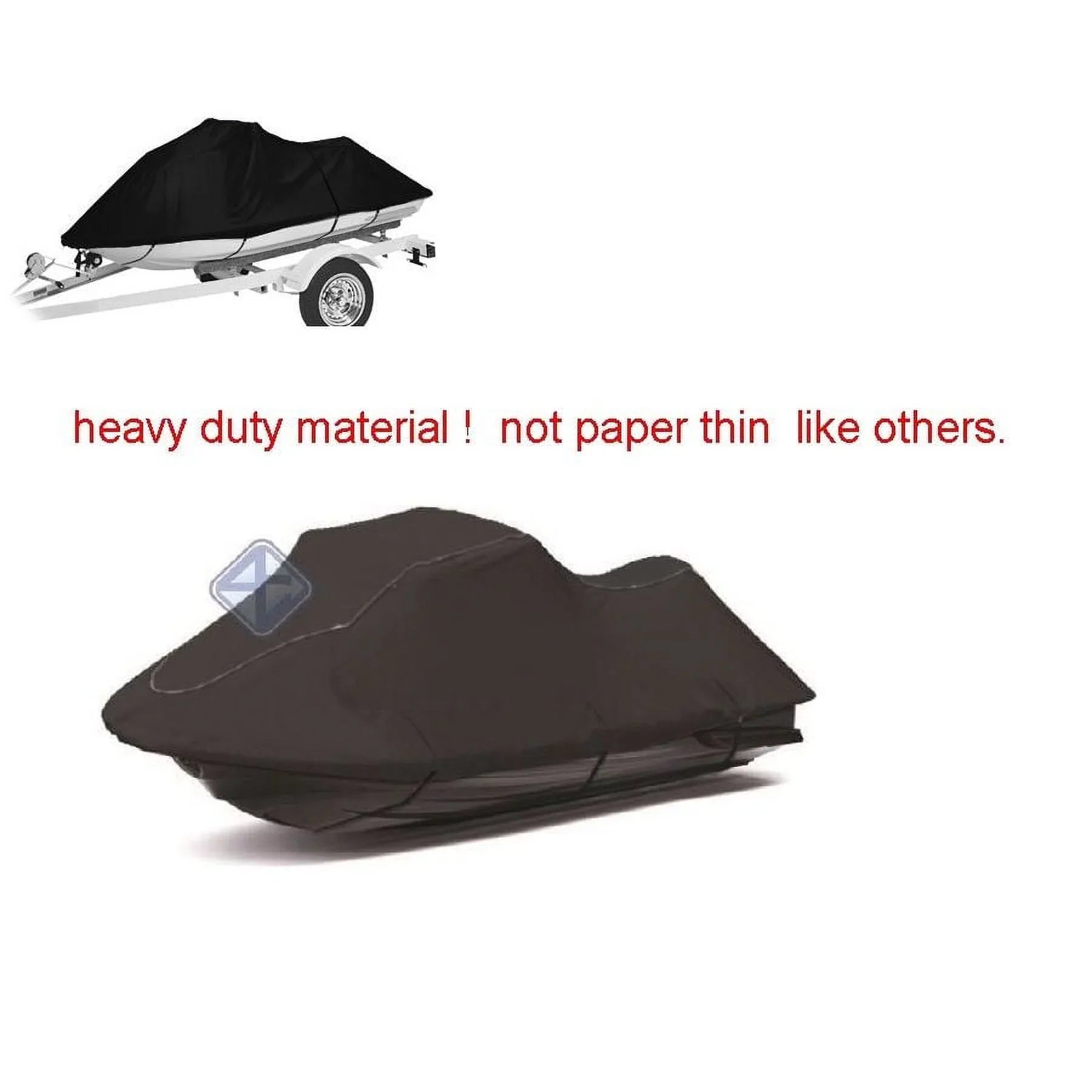 Heavy Duty Marine Grade Jetski Cover Black Fits Seadoo Spark Yamaha  Kawasaki