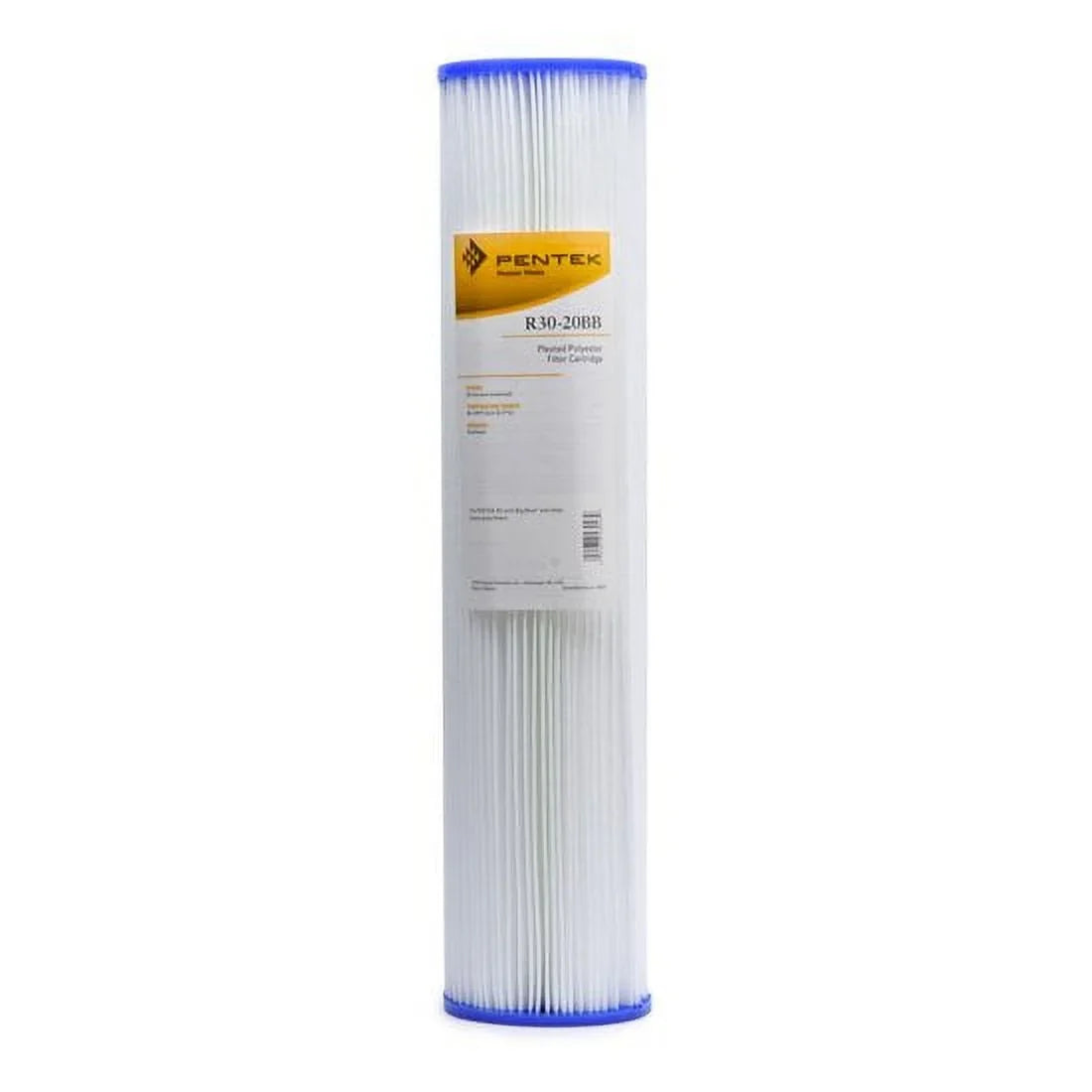 Pentek -20BB Pleated Polyester Filter Cartridge, 20" x 4-1/2", 30 Microns