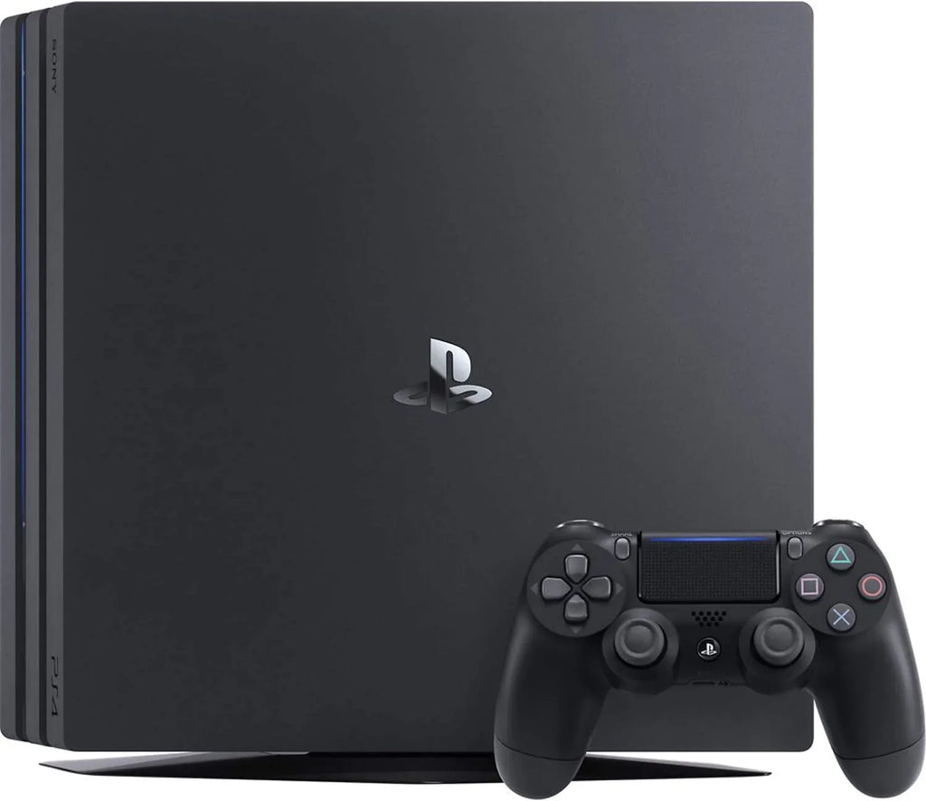 Sony PlayStation 4 Pro 1TB Black Gaming Console + - Earbuds With Microphone   Bundle Like New