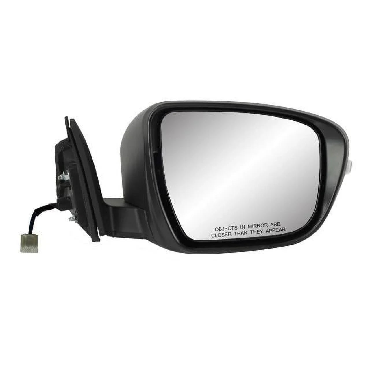 68139N - Fit System Passenger Side Mirror for 14-19 Nissan Rogue  built, 17-19 Japan/ Korea built, 17-18 Hybrid. textured black w/ protective, w/turn signal, foldaway, w/o camera, no Sport/ Select