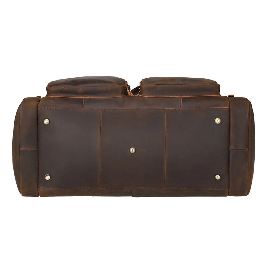 Full Grain Leather Duffle Bag, Travel Bag, Shoulder Bag