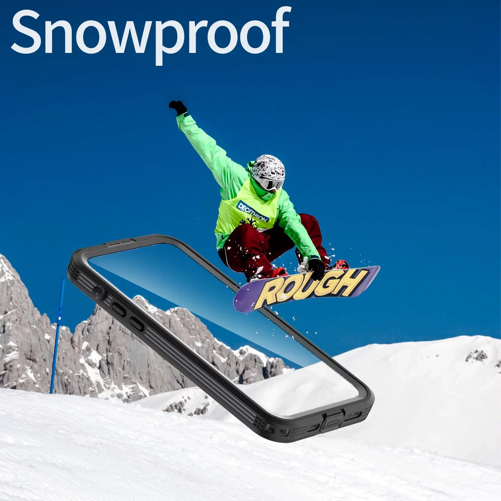 for iPhone 14 Pro Max 6.7" Case Waterproof, Built-in 6H Screen Protector [Real 360][ Underwater][14FT Military Dropproof][Dustproof][Compatible with MagSafe] for iPhone 14 Pro Max - Black