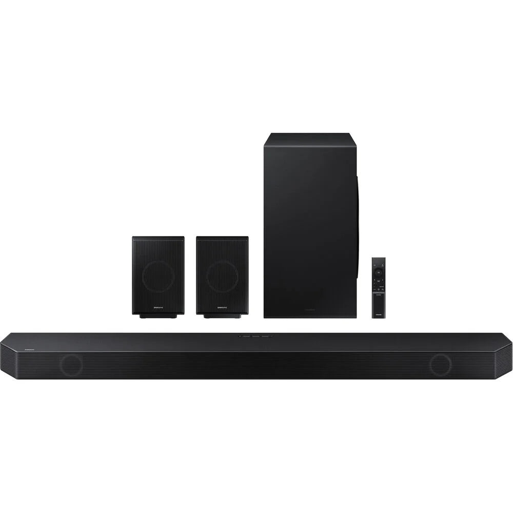 Restored Samsung - -/ 11.1.4ch Soundbar with Wireless Dolby Atmos / : and Rear Speakers - Black [Manufacturer Refurbished]