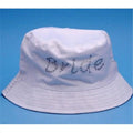 Bride and Just Married Reversible Beach Hat in White