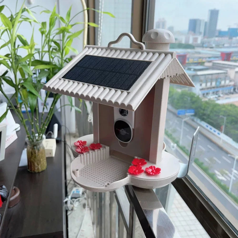Smart Bird Feeder Camera 1080P Auto Capture Bird Video and Motion Detection Real-time Notification  Identify Bird Species  Waterproof 128G  Cards