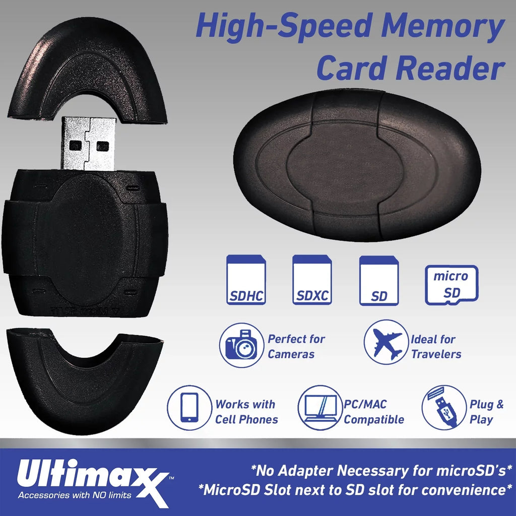 Ultimaxx Starter Sony -1F Camera Bundle (White) - Includes: 64GB Ultra Memory Card, Replacement Battery, Protective  Filter & More (15pc Bundle)