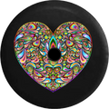 2018 2019 Wrangler  Backup Camera Psycodelic Heart Hippie Love Spare Tire Cover for Jeep  32 Inch