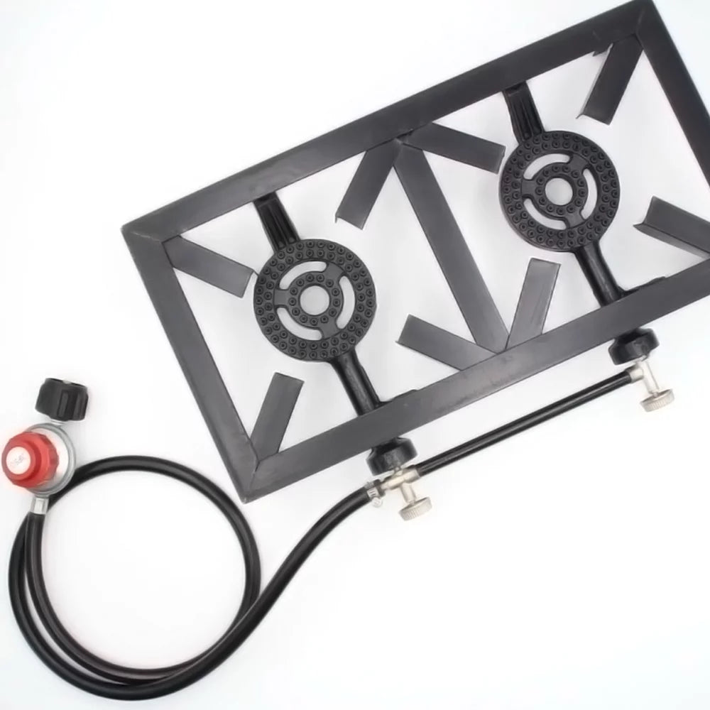 Tomshine Propane Gas Double Cast Iron Stove for Patio Camping  Cooking (Standard), Efficient Furnace for Cooking Enthusiasts