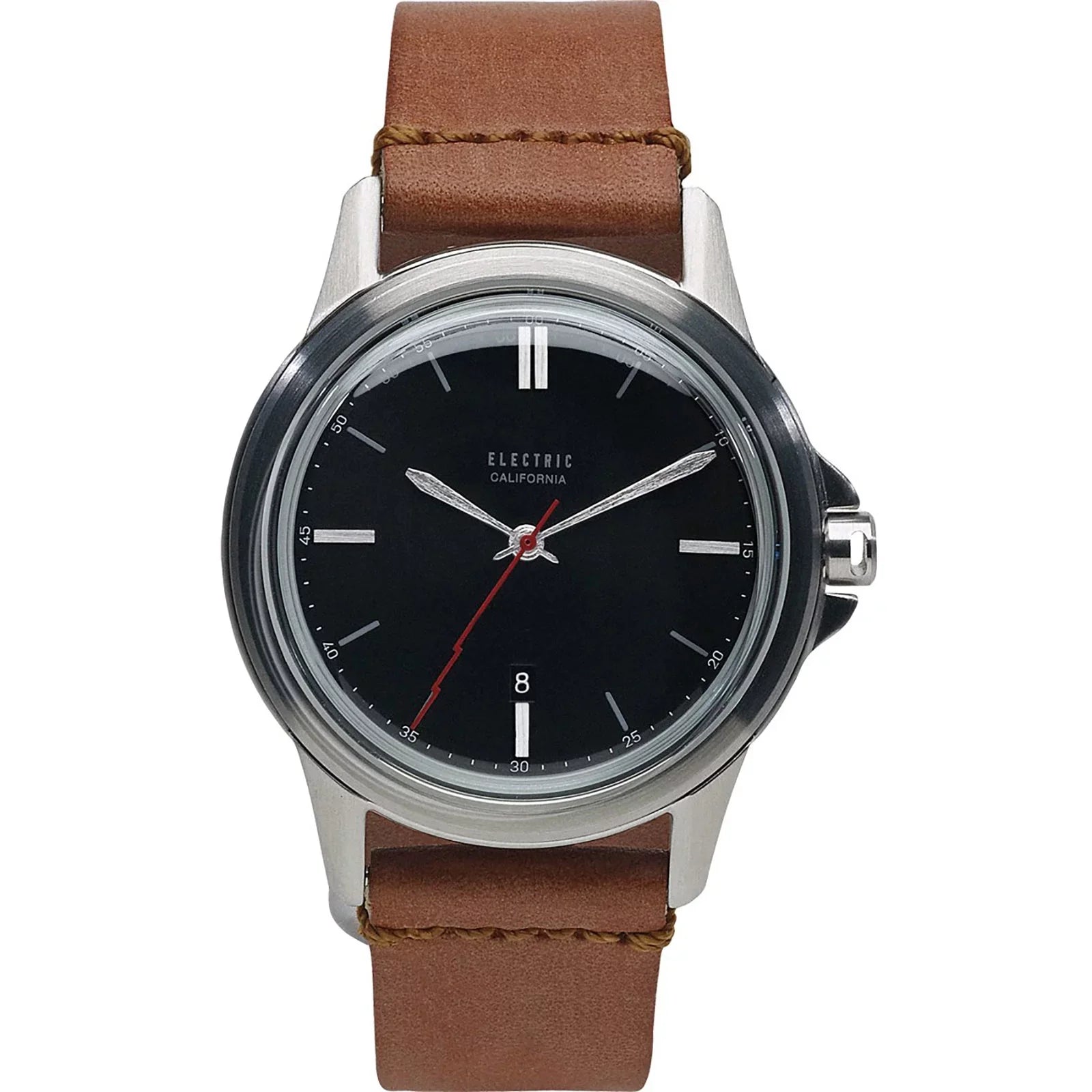 Unisex  Carroway Leather Band Analog Display Japanese Quartz Brown Watch