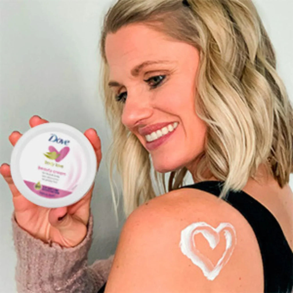 Dove Nourishing Body Care, Face, Hand, And Body Beauty Cream For Normal To Dry Skin Lotion For Women With 24-Hour Moisturization, 12-Pack, 2.53 Oz Each Jar