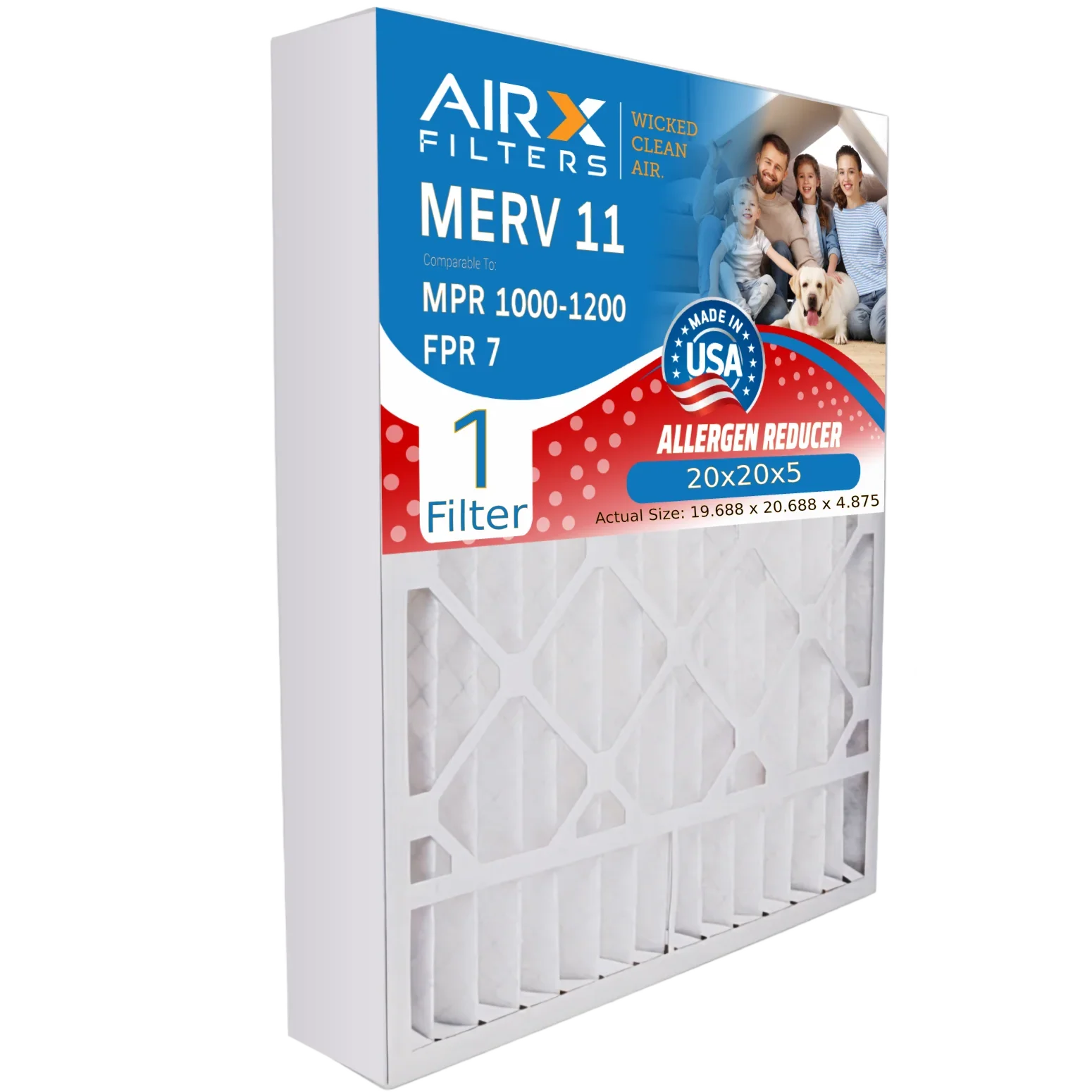 20x20x5 Air Filter  11 Comparable to  1000,  1200 &  7 Compatible with Air Bear 259112-103 Premium  Made 20x20x5 Furnace Filter 1 Single Filter by     .