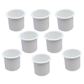 8 Cup Holder Plastic Pocket Recessed Drop In Insert Universal for Boat  Car Truck Sofa Game Table Marine Pontoon Motorhome Camper White