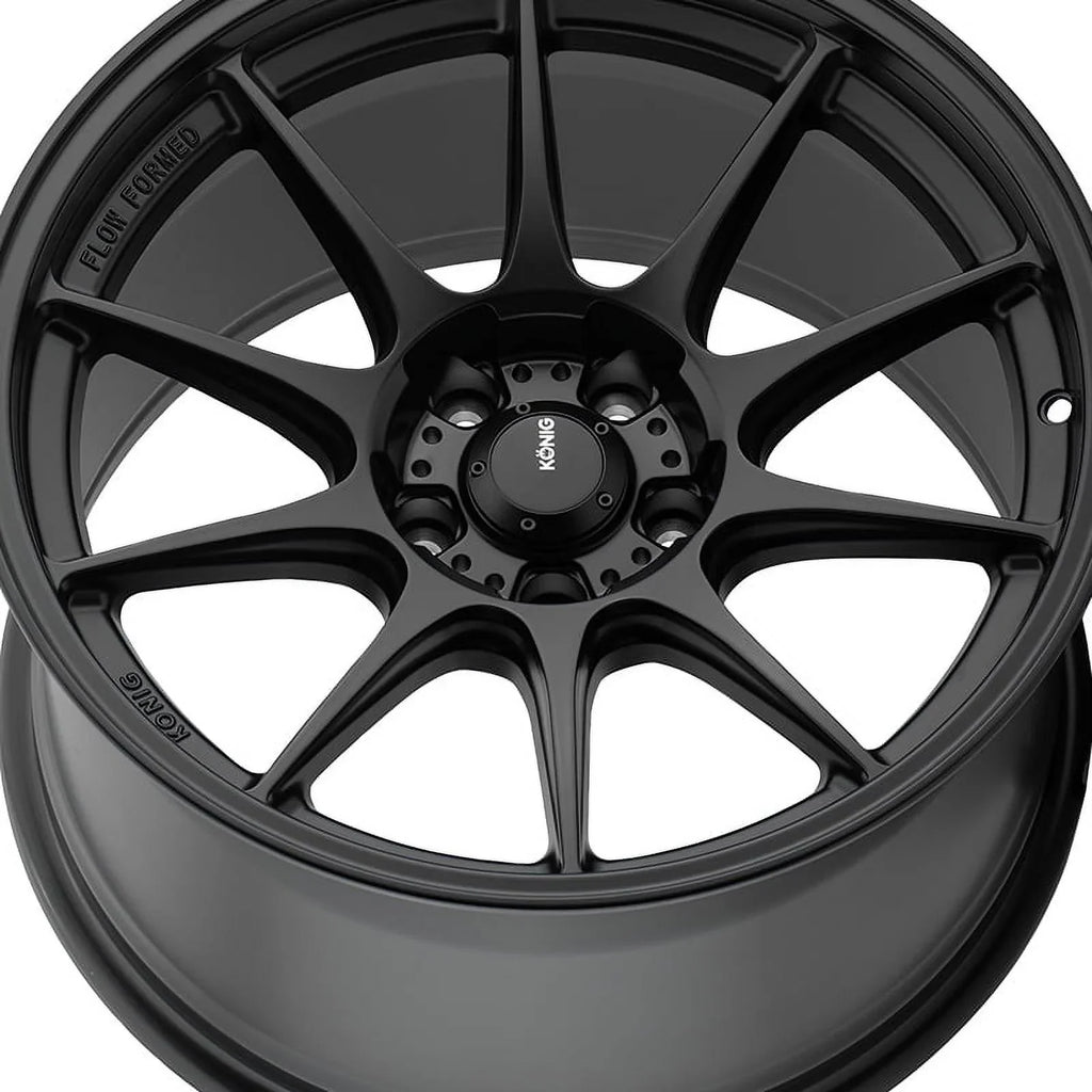 Konig 57B Dekagram 16x8 4x108 +40et Semi-Matte Black Wheel