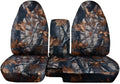 '-Designshields Fits 2004-2012 Ford Ranger/Mazda -Series Camouflage Truck Seat Covers(60/40 Split Bench)w Center Console/Armrest:Opening Console:Gray Tree