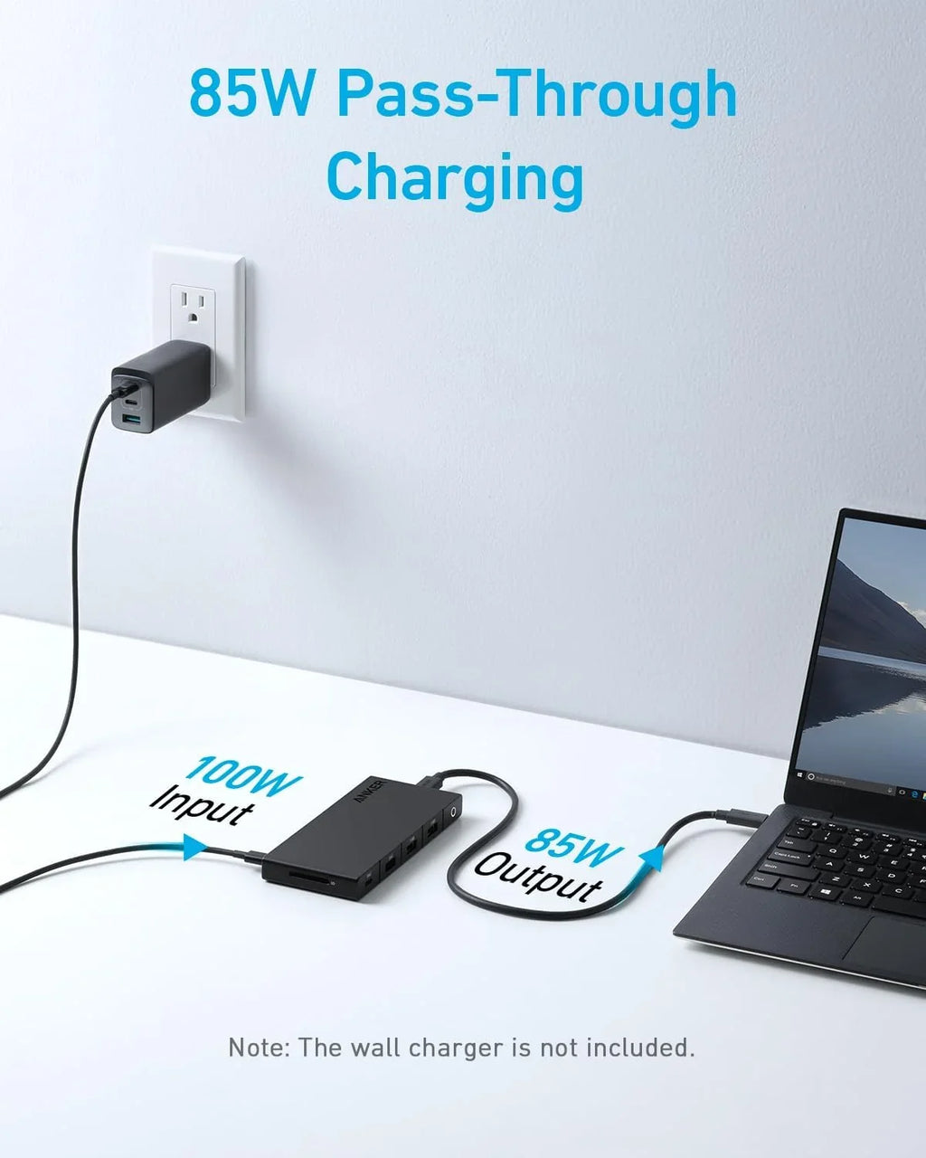 Anker 364   Hub (10-in-1, Dual 4K ) with Max 100W Power Delivery, Dual 4K  Ports, 4 - and - Data Ports, Ethernet and  Card Slot for Dell Laptop, ThinkPad, and More