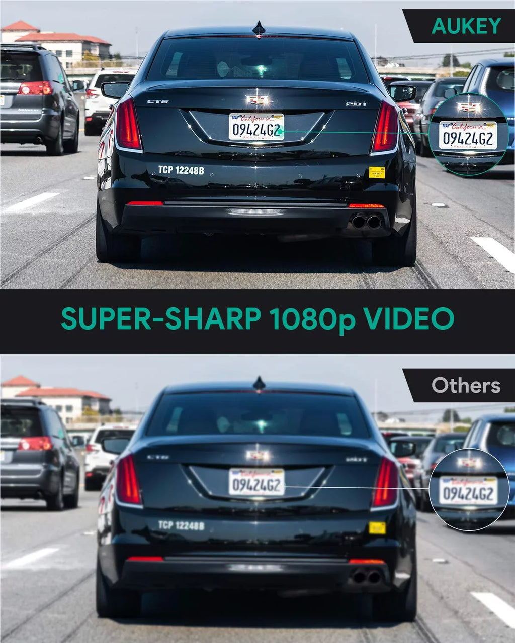 Wifi Dash Cam, 1080P  Dash Camera for Cars, 6-Lane 170-Degree Wide Angle Lens Car Camera, Black-