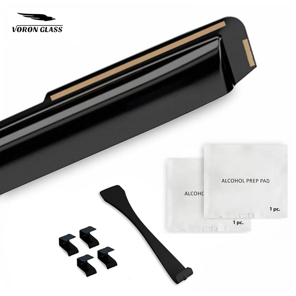 Voron Glass in-Channel Extra Durable Rain Guards for Kia Seltos 2021-2024, Window Deflectors, Vent Window Visors, 4 Pieces - 200551