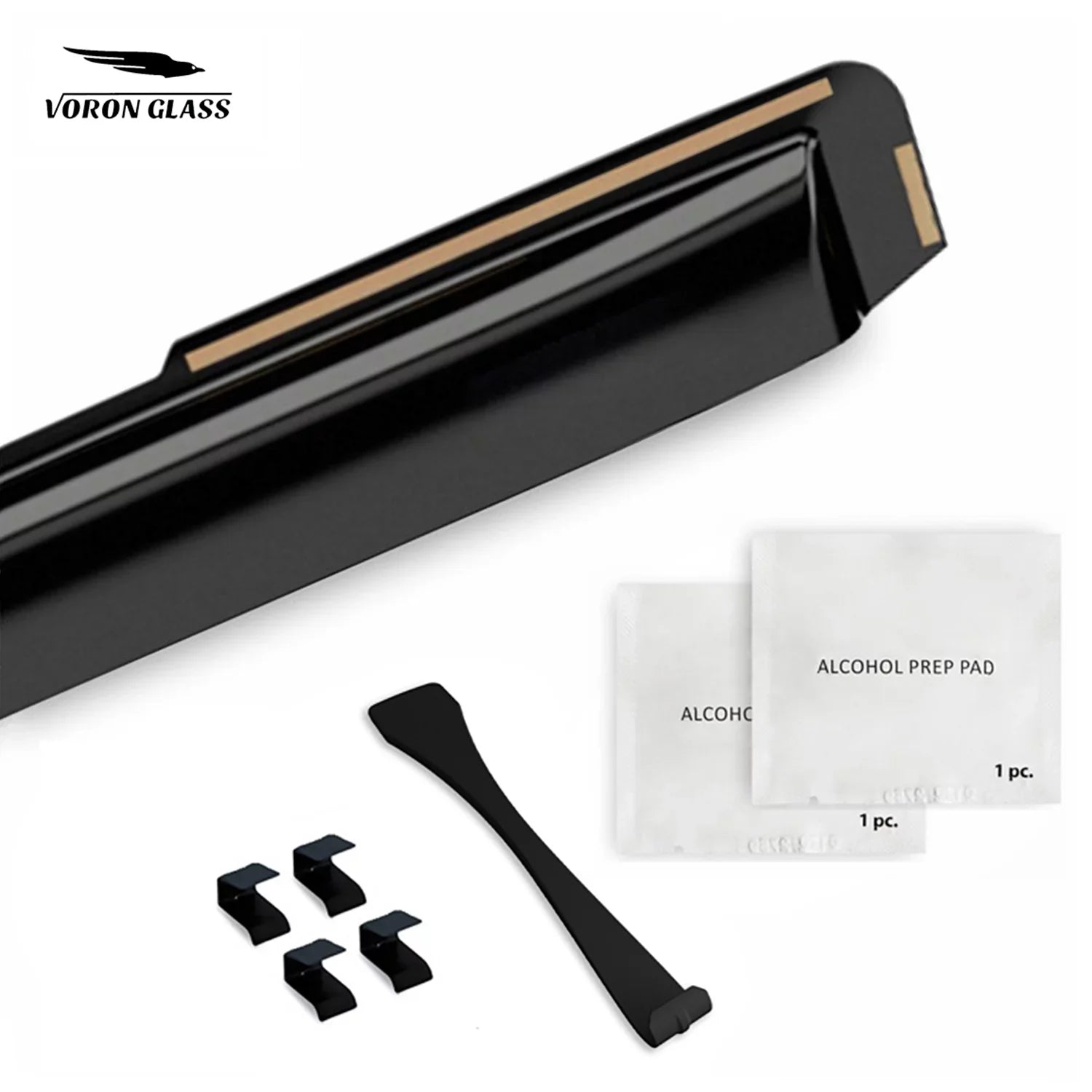 Voron Glass in-Channel Extra Durable Rain Guards for Kia Seltos 2021-2024, Window Deflectors, Vent Window Visors, 4 Pieces - 200551