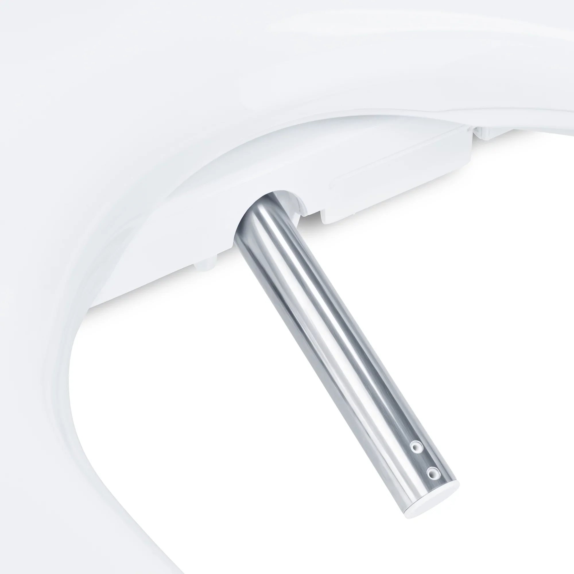 Brondell Swash  Bidet Seat with Sidearm, Dryer and Stainless Steel Nozzle, Round White