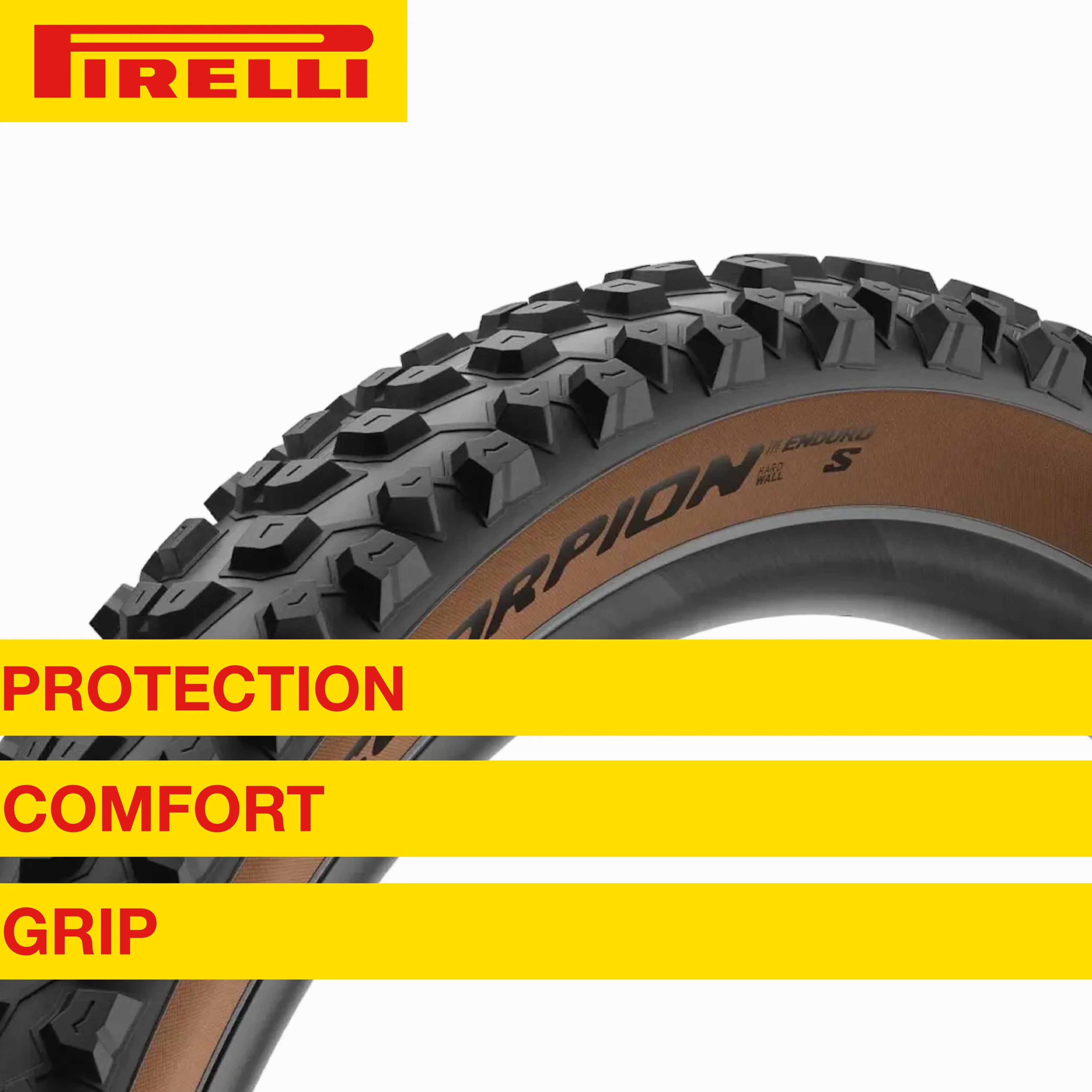 Pirelli Scorpion Enduro  Classic 29" x 2.4 Mountain Bicycle Tire Unmatched Grip and Reliability for Extreme Enduro Riding Tubeless Ready Clincher  Enhanced ProWall  Casing + SmarTUBE 23/32-622