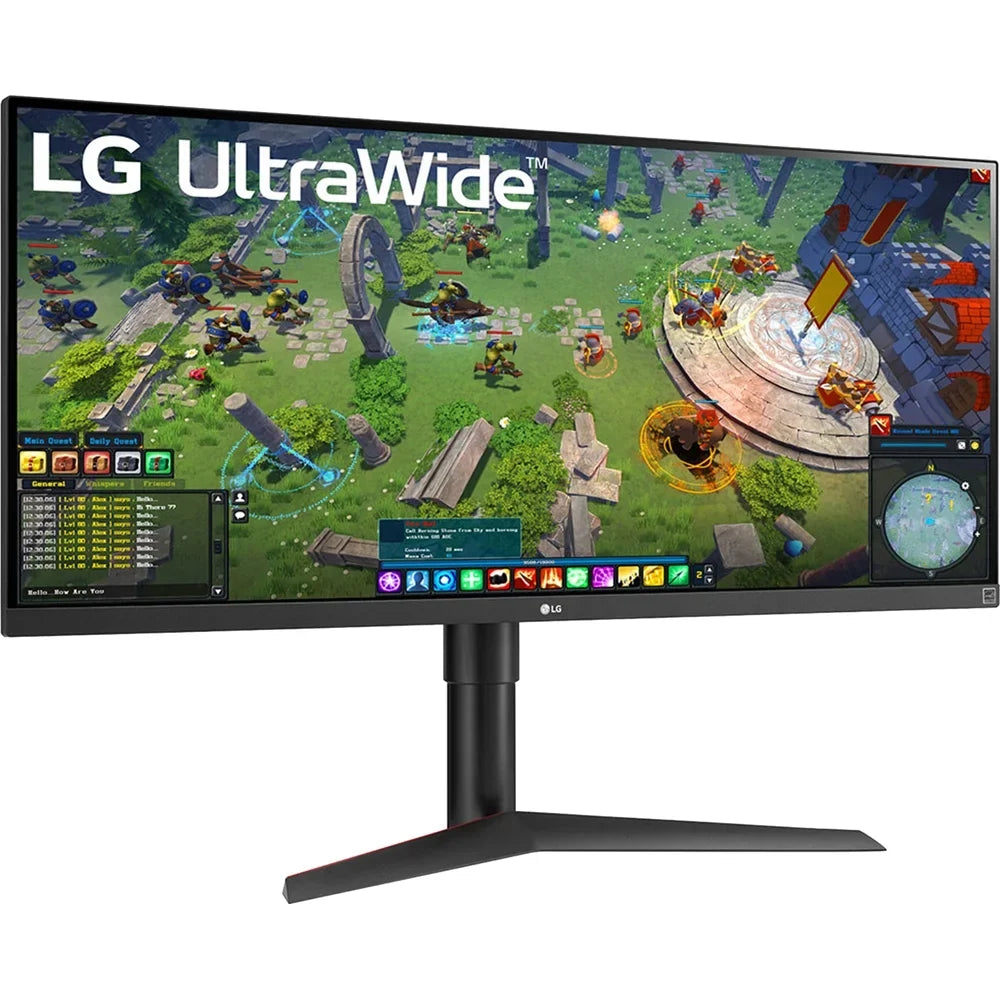 Open Box  34WP65G- UltraWide Monitor 34" 21:9 Full  (2560 x 1080)  Display,  DisplayHDR 400,  FreeSync, Height and Tilt Adjustable Stand - Black