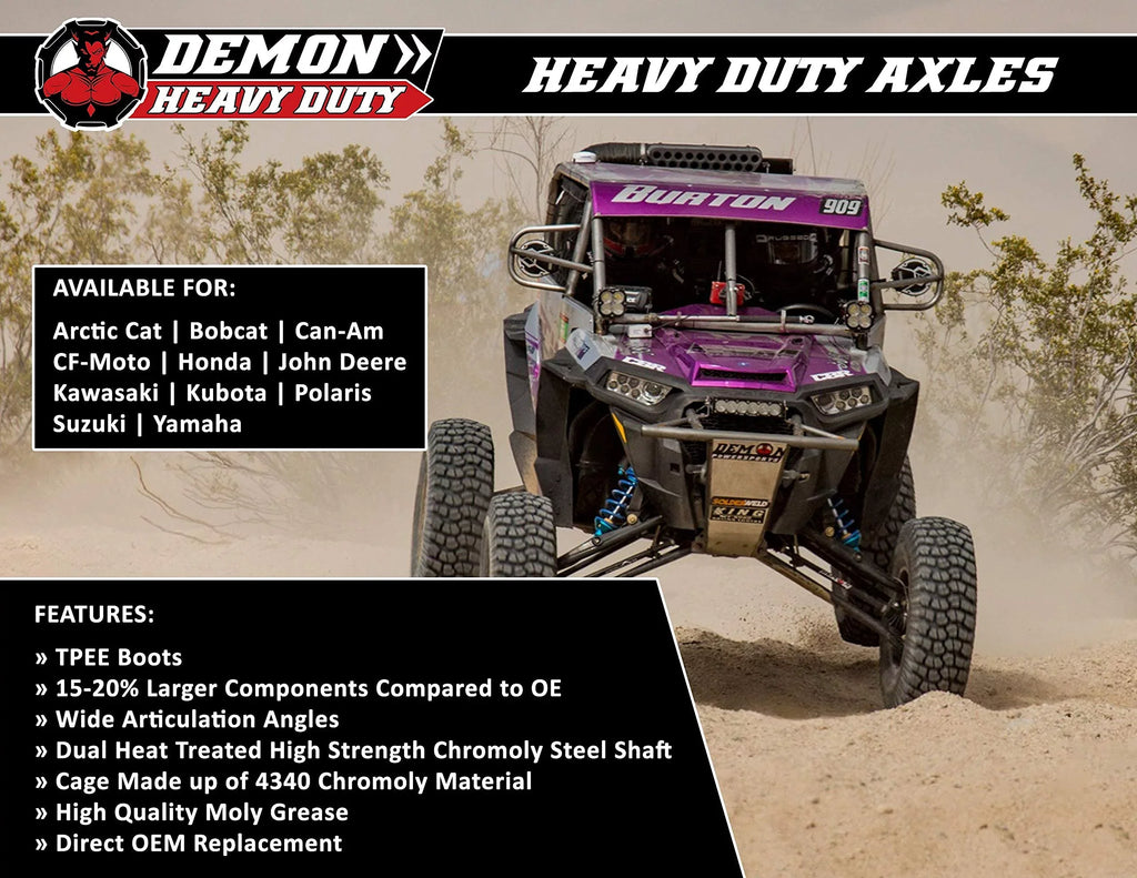 Demon Powersports Rear Left Heavy Duty Lift Kit Axle (2013-21) Can Am Outlander/Renegade, Unique Boot On Terrain for Heat Reduction, Larger Angles for 6”   Lift Kit (Gen2) / 6”  Lift Kit