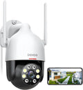 Wired Security Camera with Spotlight, 2K WiFi Camera Night Vision 360° View, Waterproof Outdoor Camera, Surveillance Camera with  Motion Sensor, 2 Way Audio