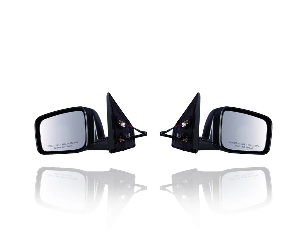 Door Mirror Cooling Direct For/Fit 08-15 Nissan Rogue  Premium/ Electric, Heated, Without Side Camera, Primed, With Cover, Black - Pair, Left Driver+Right Passenger Set 96301JM200, 96302JM200