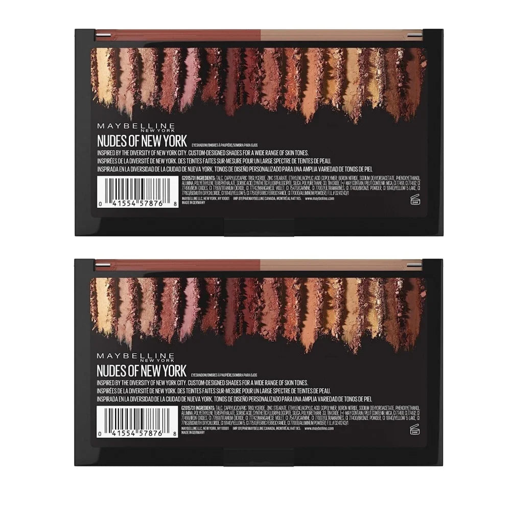 Pack of 2 Maybelline New York Eyeshadow Palette, Nudes of New York 01